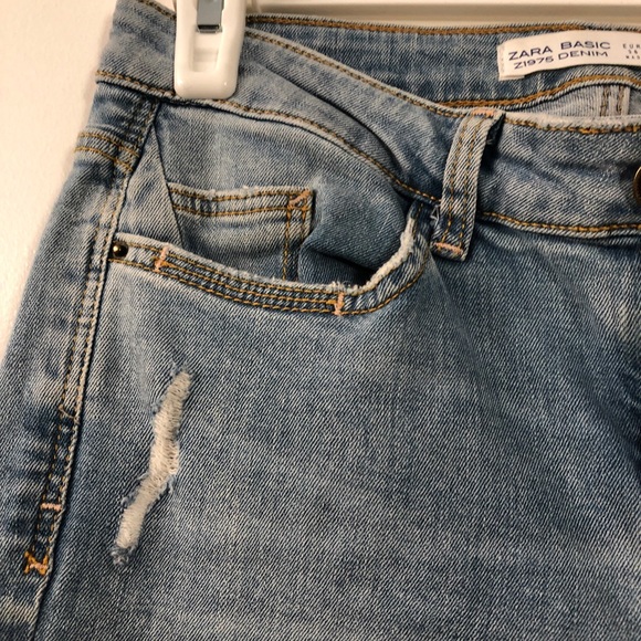 Zara basic denim distressed jeans - Picture 5 of 7